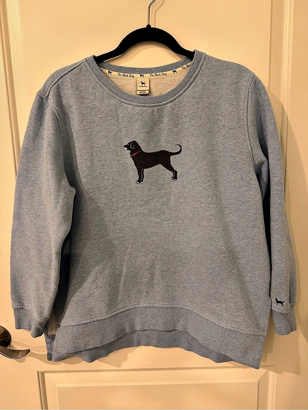 The Black Dog Light Blue Dog Logo Crewneck Sweatshirt Size M